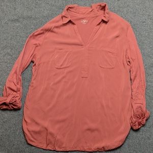 LOFT long sleeve tee with collar